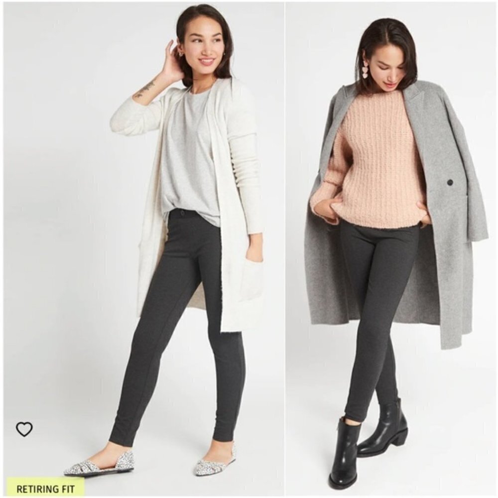 Betabrand Skinny-Leg Classic Dress Pant Yoga Pants Charcoal Grey‎ MT